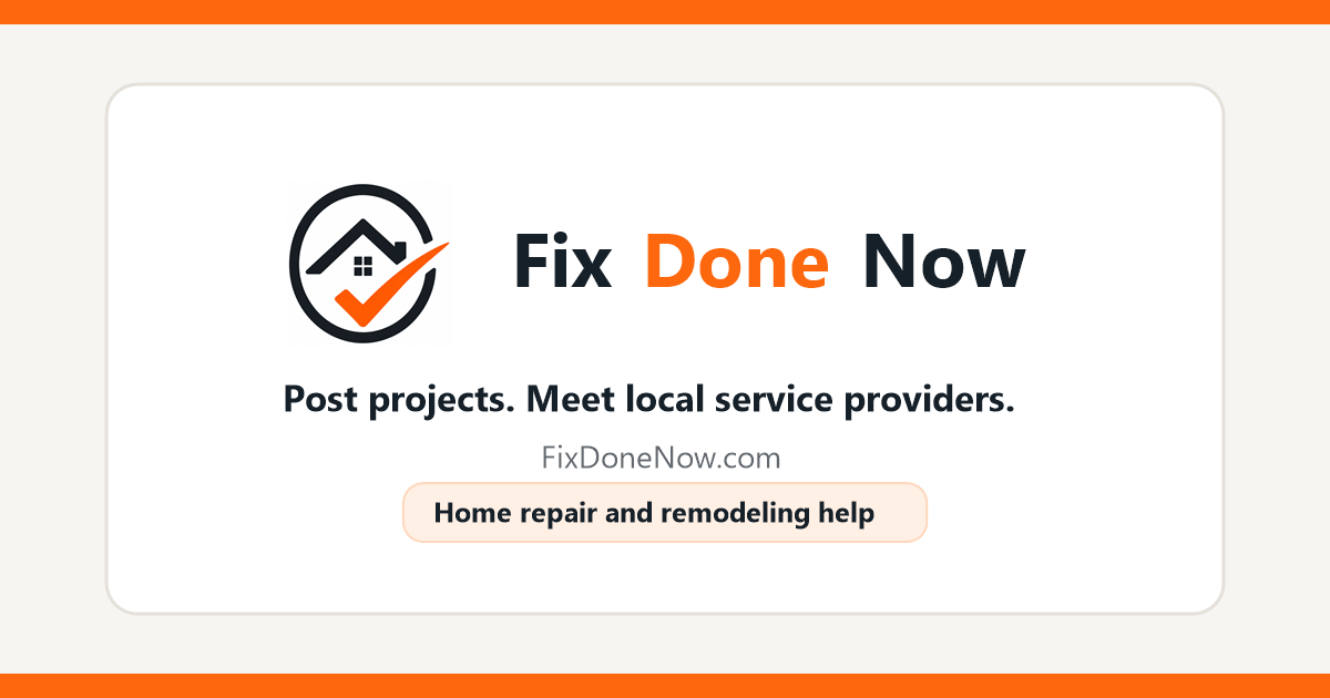 Find Service Providers Local to You | FixDoneNow